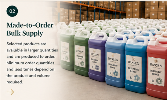 Dansen made-to-order bulk supply