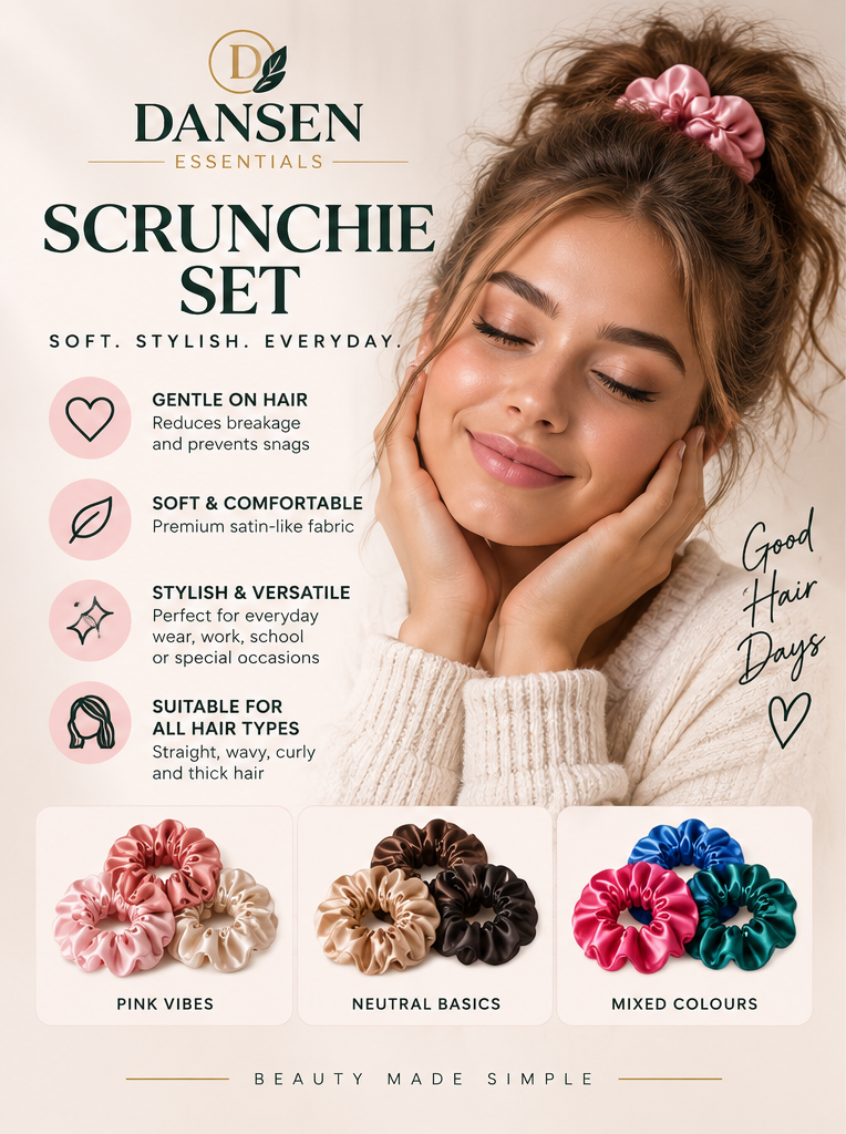 3-Piece Satin Scrunchie Set